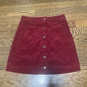 Corduroy mini skirt